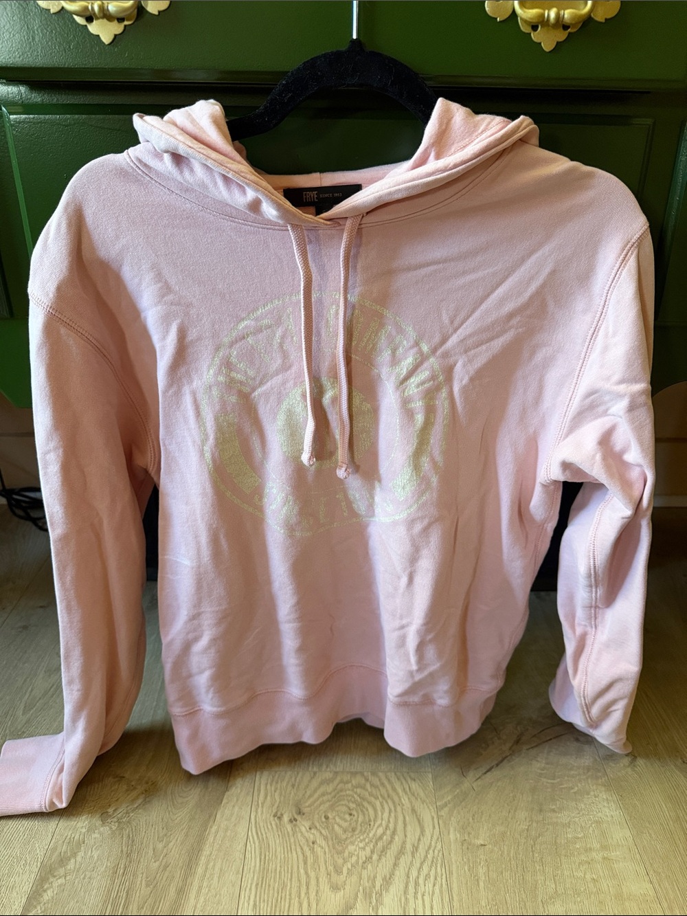 Frye Pale Pink Logo Hooded Sweatshirt